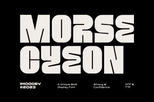 Morse Cyeon – Unique Bold Display Font