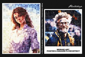 Mosaic Art for Square and Poster Effect