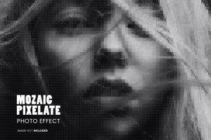 Mosaic pixelate photo effect