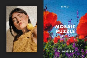 Mosaic Puzzle Effect for Posters