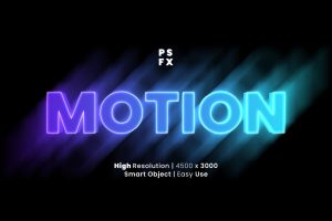 Motion gradient light text effect