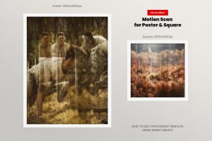 Motion Scan Square And Poster Effect