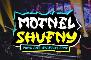 Motnel Shufny – Graffiti & Punk Font