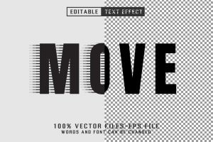 Move Text – Editable Text Effect