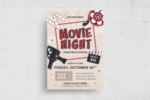 Movie Night Flyer Template