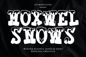 Moxwel Snows Winter Playful Display Font