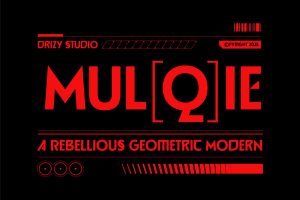 Mulqie – Rebellious Geometric Modern Font