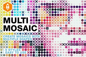 Multi Shape Mosaic Halftone Photoshop Action