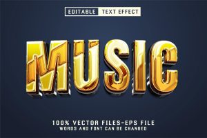 Music 3d Text – Editable Text Effect