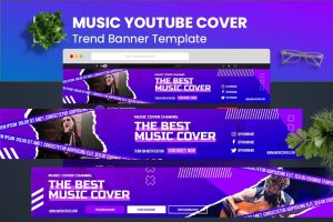 Music Cover Youtube Cover Banner Template