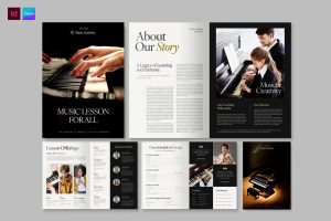Music Lesson Brochure Template