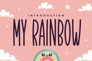 My Rainbow – Handwritten Display Font