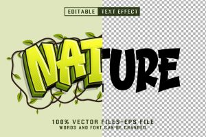 Nature Cartoon Text Effect – Editable Text Effect