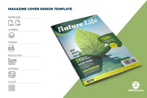 Nature Life Magazine Cover Template
