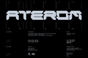 NCL Aterom – Futuristic Logo Cyberpunk Bold Font