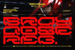 NCL Brayqose – Cyberpunk Futuristic Mecha Font