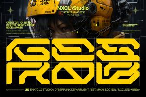 NCL Gesrob – Cyberpunk Futuristic Mecha Font
