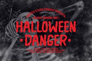 NCL HALLOWEEN DANGER – Bloody Horror Scary Font