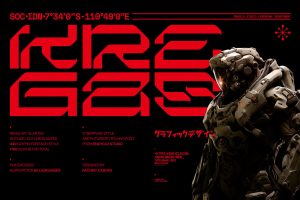 NCL Kregas – Cyberpunk Futuristic Techno Font