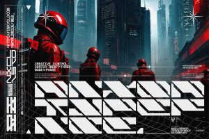 NCL Raxor – Y2k Cyberpunk Futuristic Mecha Font