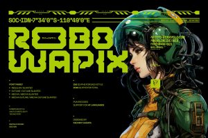 NCL Robowapix – Cyberpunk Futuristic Techno Font