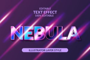 NEBULA Illustrator Text Effect