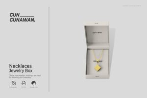 Necklaces Jewelry Box Mockup