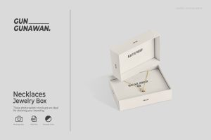 Necklaces Jewelry Box Mockup