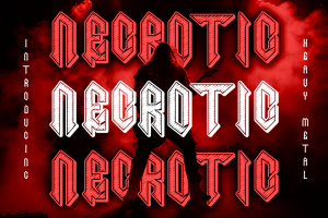 Necrotic – Heavy Metal Font