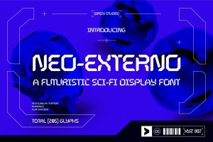 Neo-Externo – Futuristic Sci-Fi Display Font