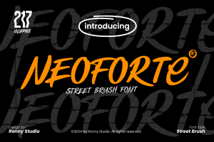 Neoforte – Street Brush Font