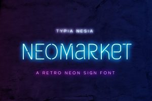Neomarket – Retro Neon Sign Font