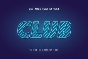 Neon club text effect