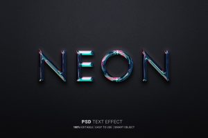 Neon Editable 3D Text Effect