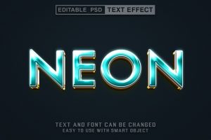 Neon Editable Text Effect