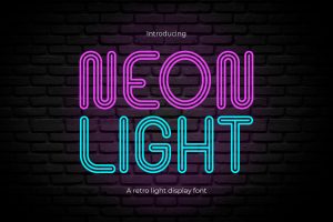 Neon Light – Retro Neon Font