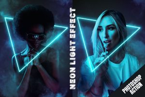 Neon Light Effect Photoshop Action