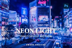 Neon Light Photoshop Action