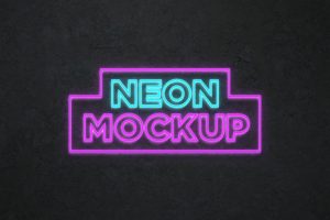Neon Logo Mockup