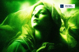 Neon Noise Photo Effect