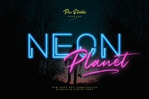 Neon Planet – Display Font Duo