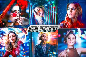 Neon Portrait Photoshop Action