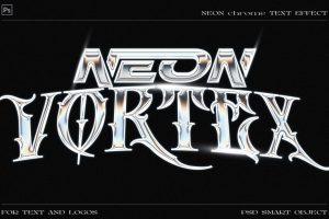 Neon Reflective Chromic Text Effect