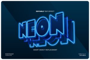 Neon Stack Text Effect