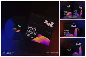 Neon Vinyl Mockup