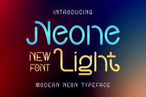 Neone Light – Modern Neon Font