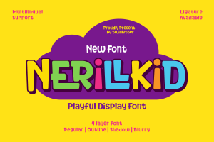 Nerillkid – Playful Display Font