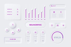 Neumorphic Infographic Elements