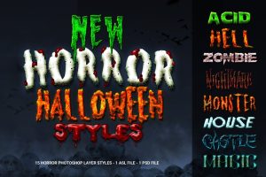 New Horror Halloween Photoshop Styles