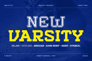 New Varsity – Baseball Varsity Font Family